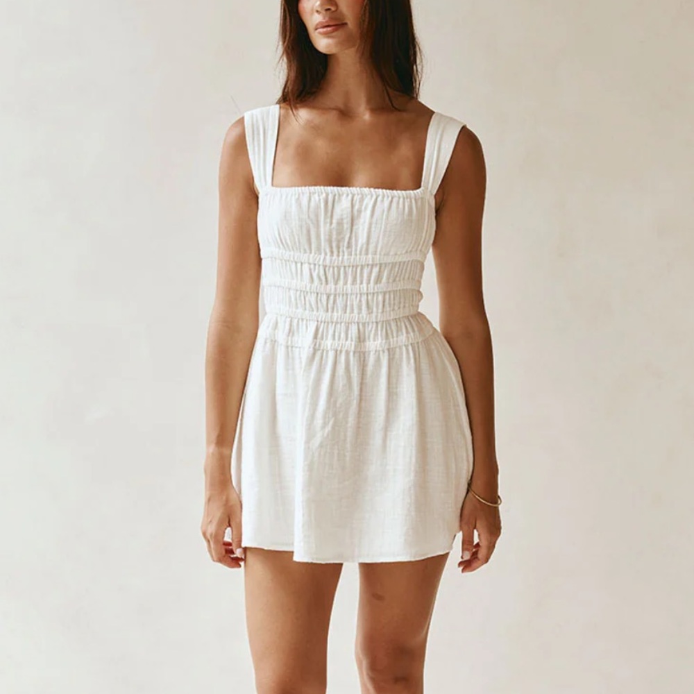 Sabo Skirt White Mini Dress